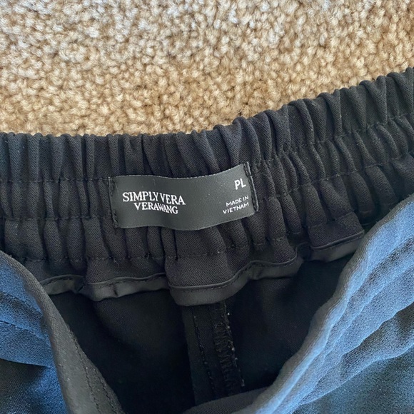 Simply Vera Vera Wang Black Wide-Leg Drawstring Pants - Picture 3 of 4